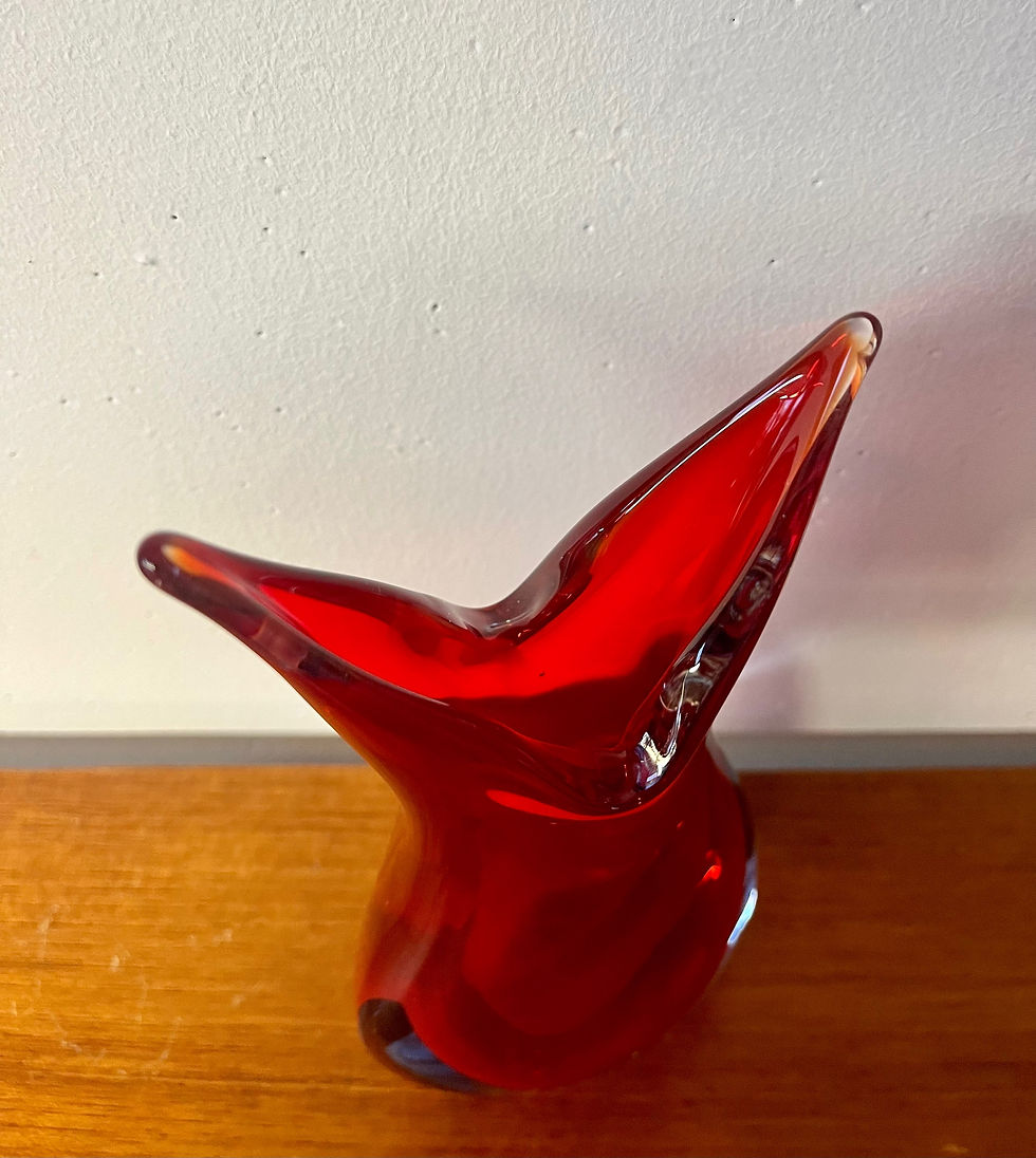 Thumbnail: Mid century Italian Sommerso Murano glass vase