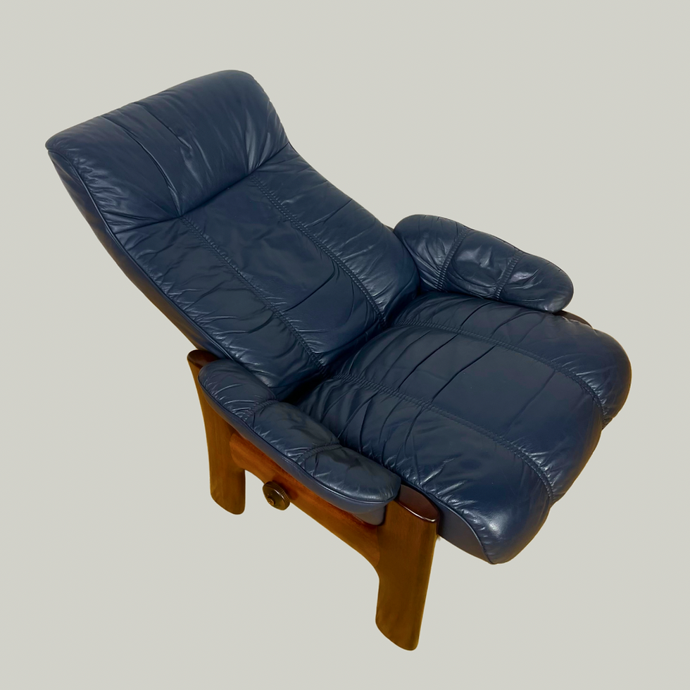 Thumbnail: Mid century Ekornes "Stressless" leather recliner
