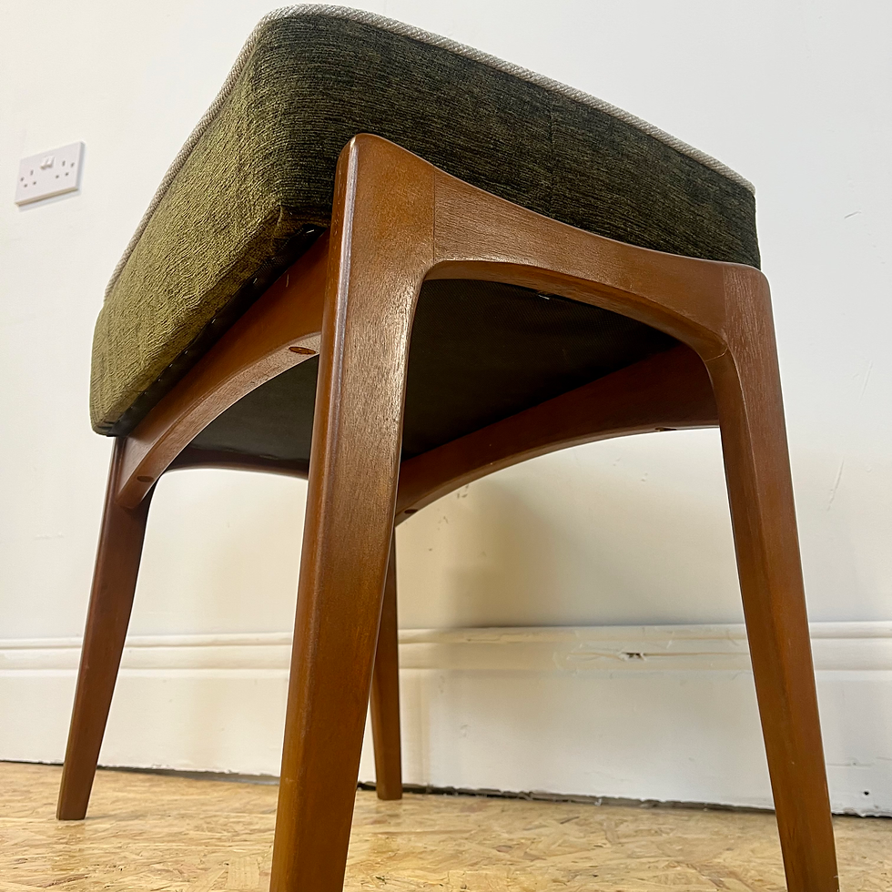 Thumbnail: Mid century Swedish teak footstool