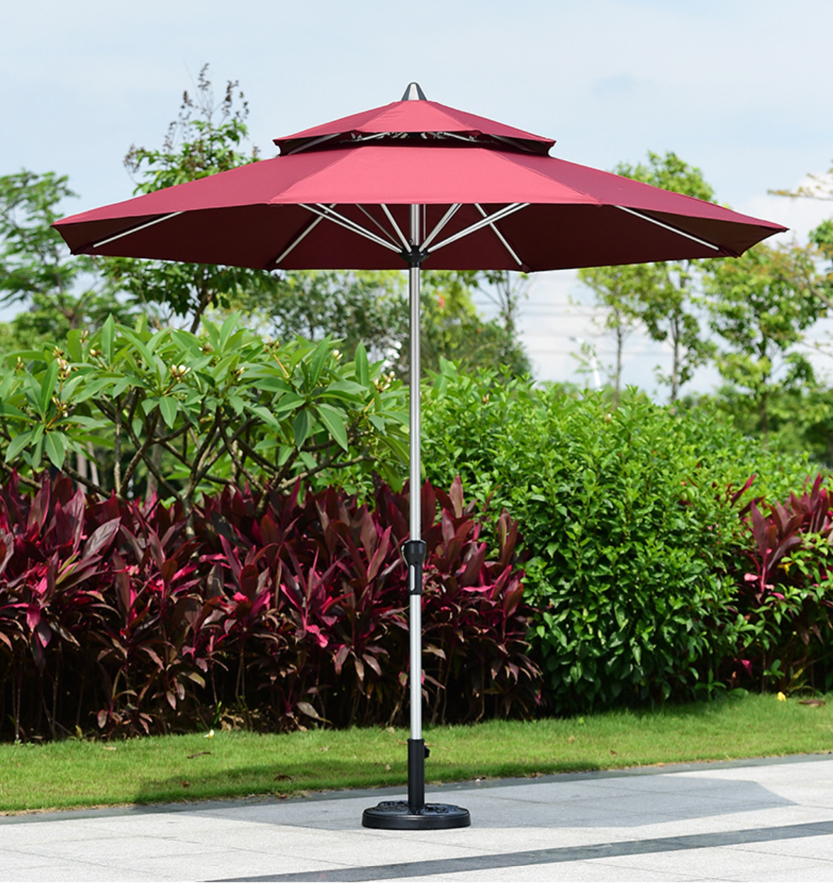JC0018 Brand New Patio Umbrella with Push-Button