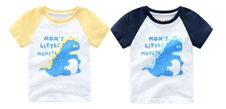 Thumbnail: Little dinosaur pattern cotton T-shirt