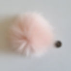 Thumbnail: Pompom with press stud light pink/Pompon met drukknoop lichtroze 10cm/4inch