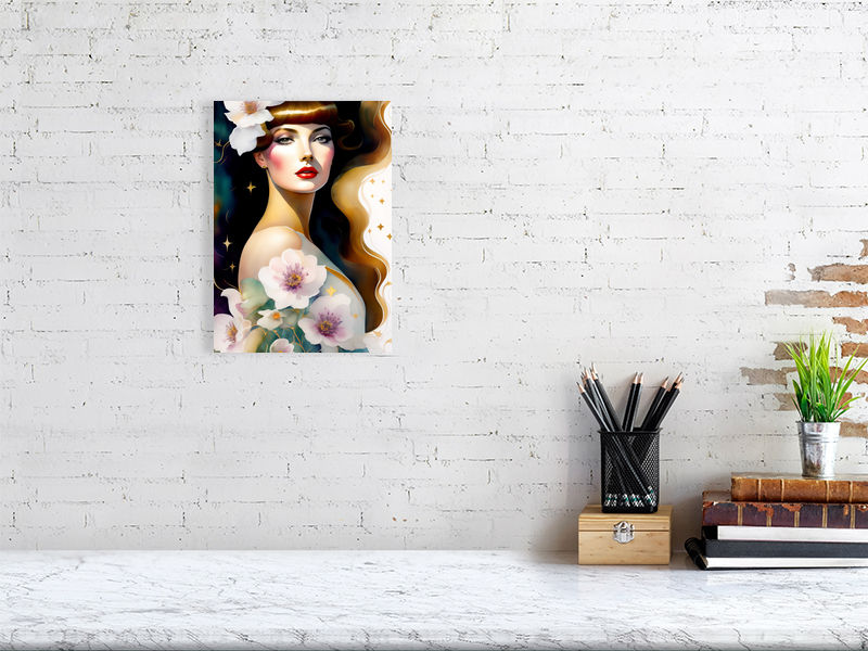 Thumbnail: Isla and blooms artwork art deco watercolour style velvet texture quality giclée art print for home décor  a4