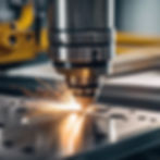 Draw a close-up photo of CNC aluminum machining being carried out with precision.jpg