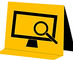Evidence marker with image of computer monitor