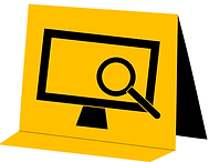 Evidence marker with image of computer monitor