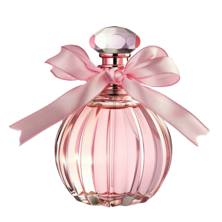 Elegant pink perfume bottle ribbon _ free image by… 1