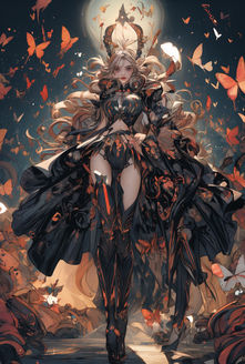 일러스트, 나비,호접지몽,디지털아트,Illustration, butterflies, calligraphy dreams, digital art,판타지아트,