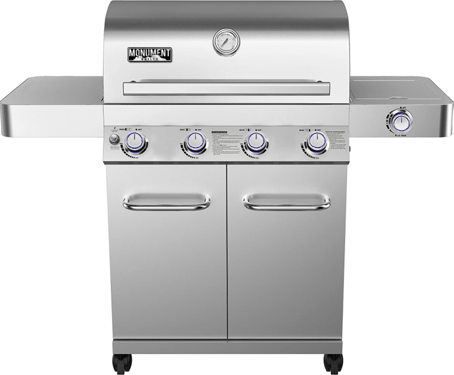 Monument Grills 17842 4-Burner Propane Gas Grill with Rotisserie