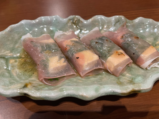 生ハムのクリームチーズ巻き