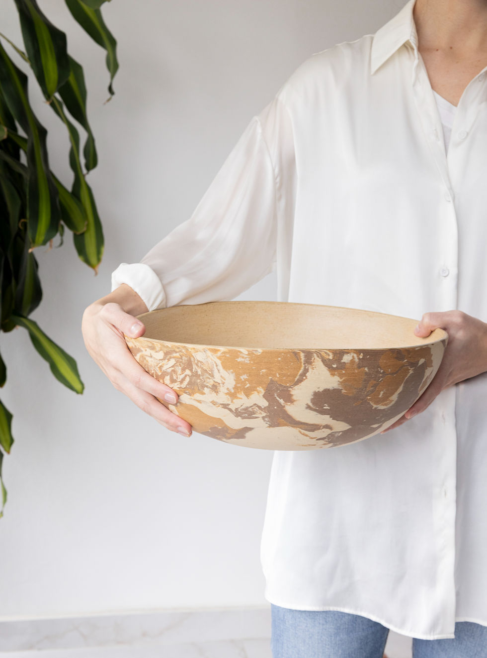 Tigela G nude - "Coleção T E R R A"