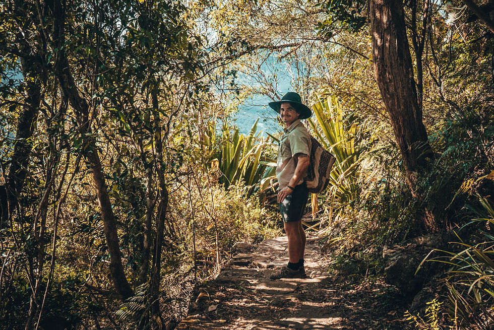 Facu, gran amigo, haciendo hiking por NSW