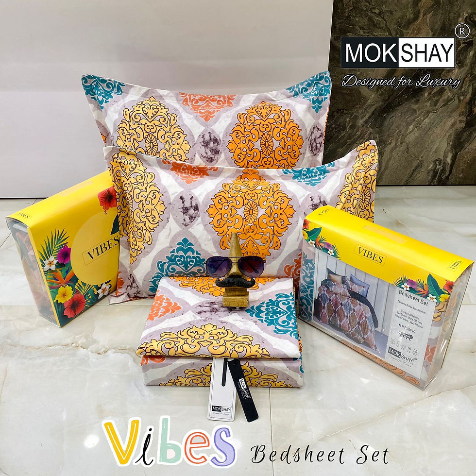 थंबनेल: Vibes Double Bedsheet Booklet Set