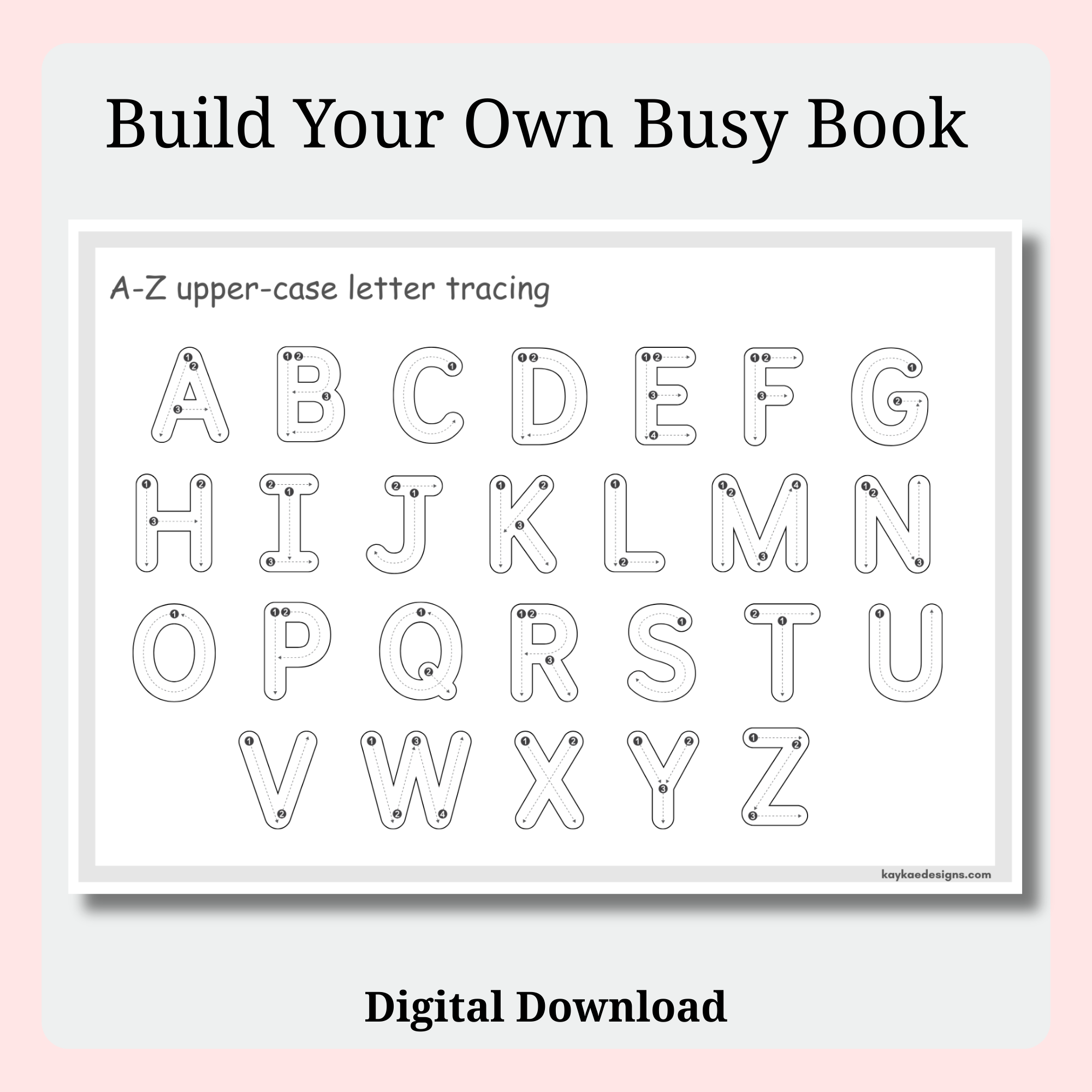 A–Z Uppercase Letter Tracing