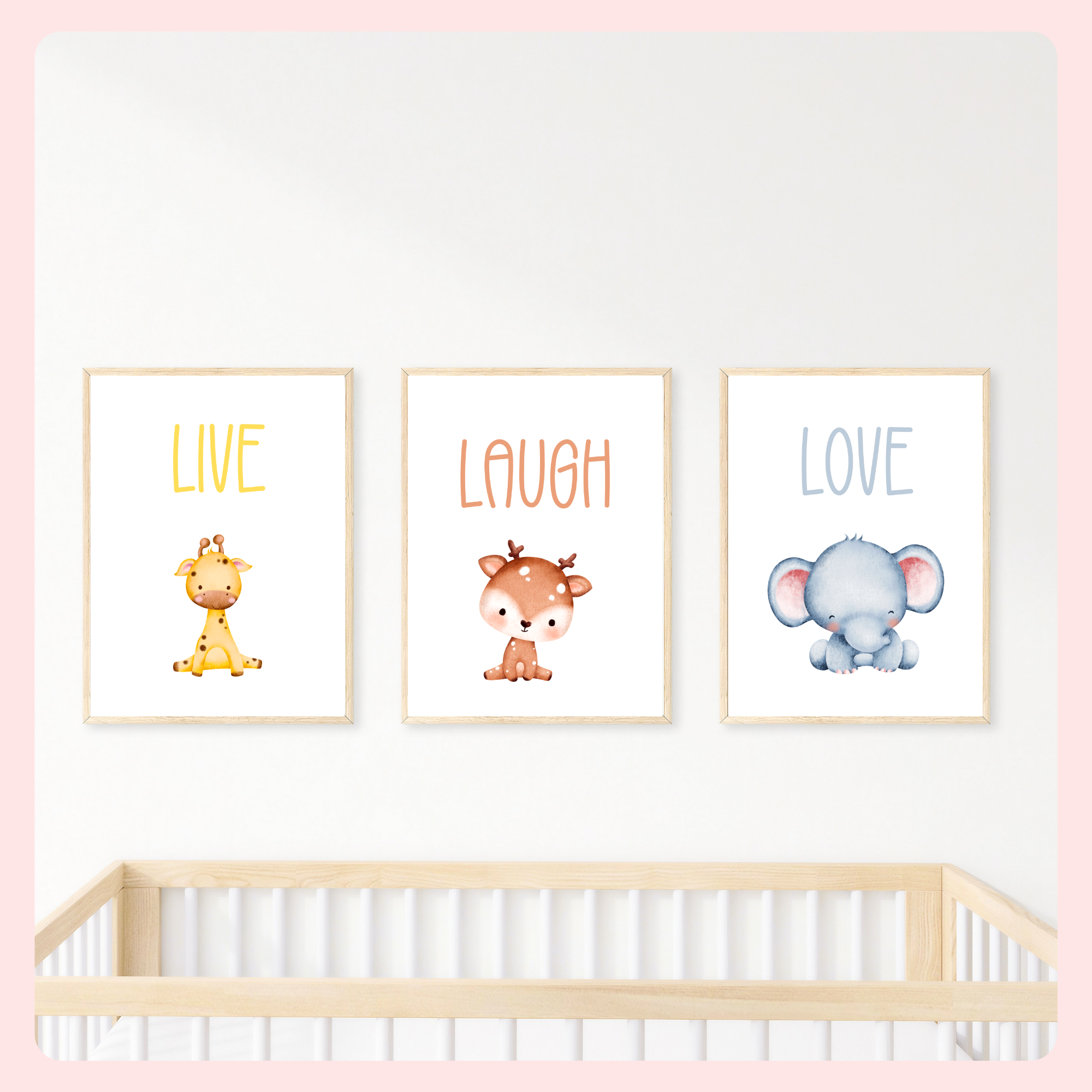 Live Laugh Love Nursery Wall Art Set