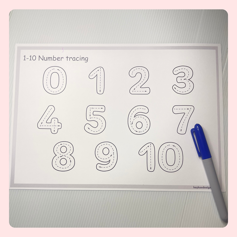Thumbnail: 1–10 Number Tracing