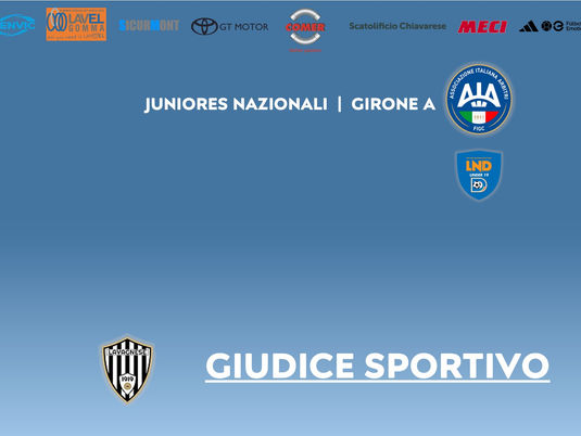 JUNIORES NAZIONALI | DECISIONI GIUDICE SPORTIVO DOPO LA 3a GIORNATA