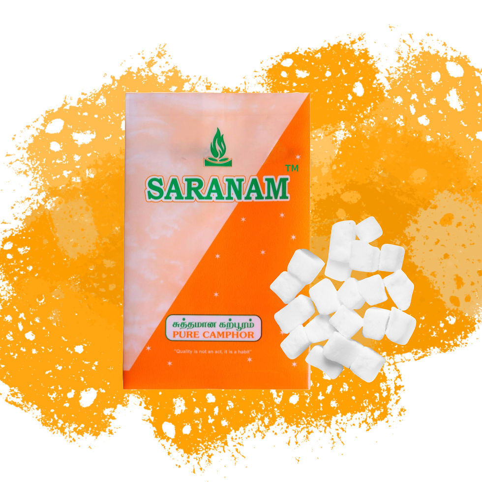 25g camphor podi katti and front packaging TM - saranam