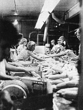 Historic photo of Faribault Foods canning line
