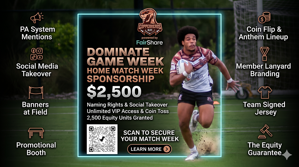 Dominate Game Week: ATL Copperheads Home Match Week Sponsorship