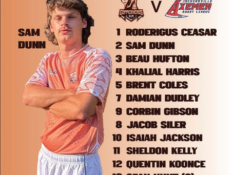 Atlanta Copperheads STARTING XIII FOR 2026 SEASON OPENER AGAINST The JACKSONVILLE AXEMEN
