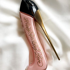 HAND ENGRAVING BRUSSELS CALLIGRAPHER GOOD GIRL BLUSH PERFUME.JPG