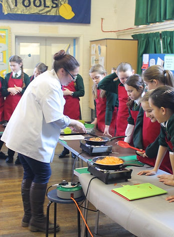 Cooking Pioneers Cheryl teaching