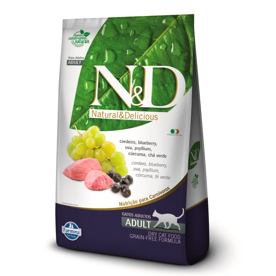Ração N&D Gatos - Cordeiro e Blueberry 10Kg