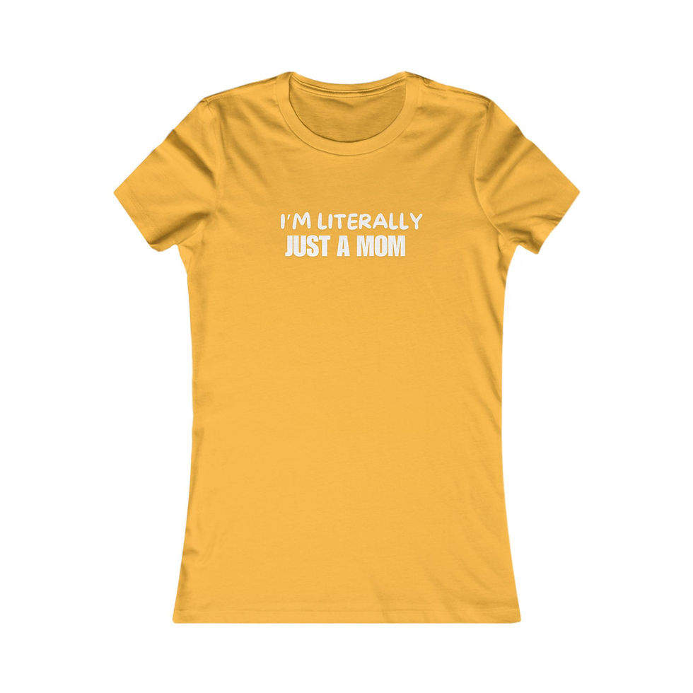 Thumbnail: Literally Just A Mom Fitted White LTR Tee