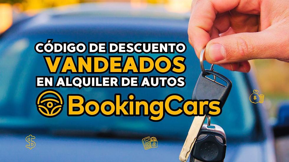 banner con nuestro código de descuento vandeados para alquiler de autos con bookingcars