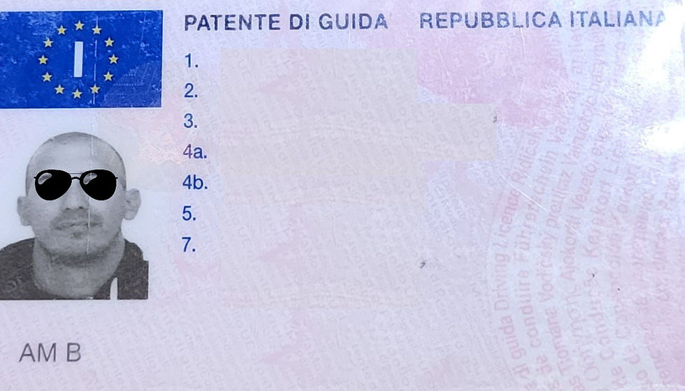 imagen de un carnet de conducir italiano