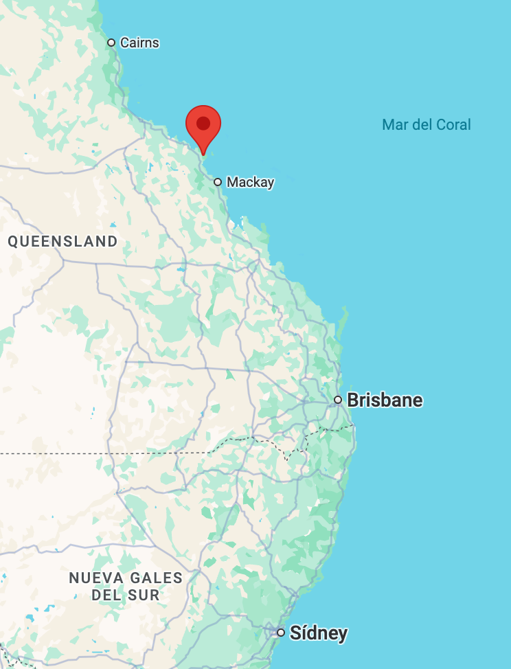 Airlie Beach en el Mapa de Australia