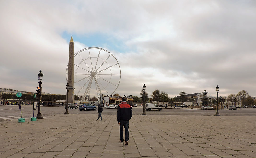 Llegando a la Plaza de la Concordia