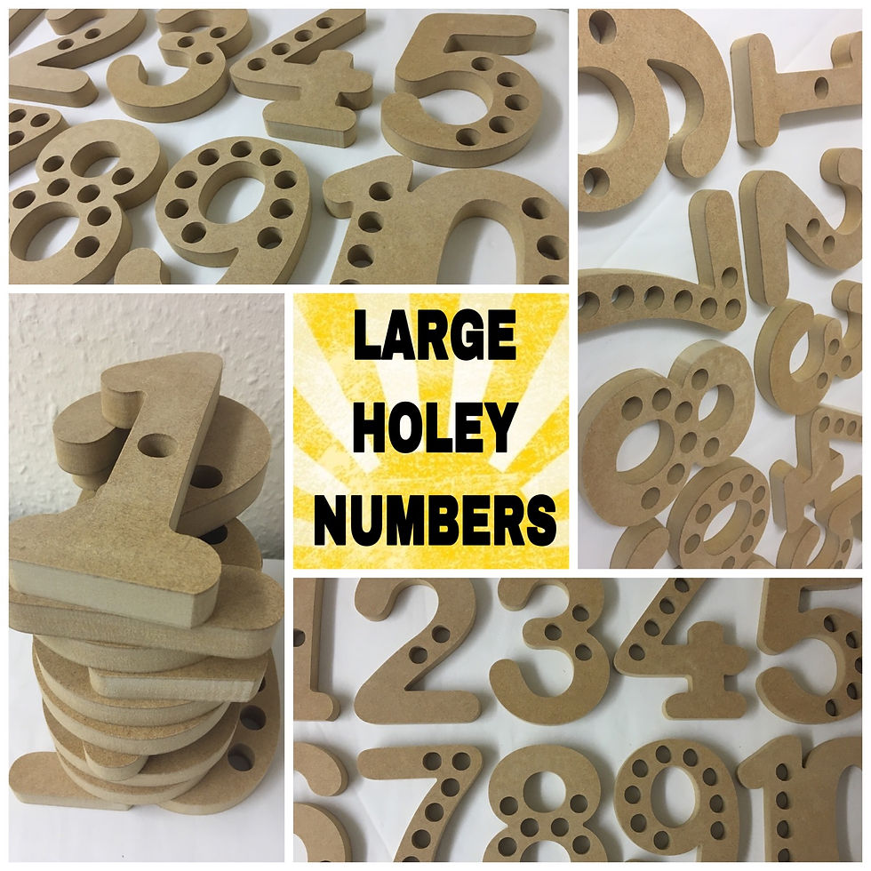15cm numbers with holes set 1-10