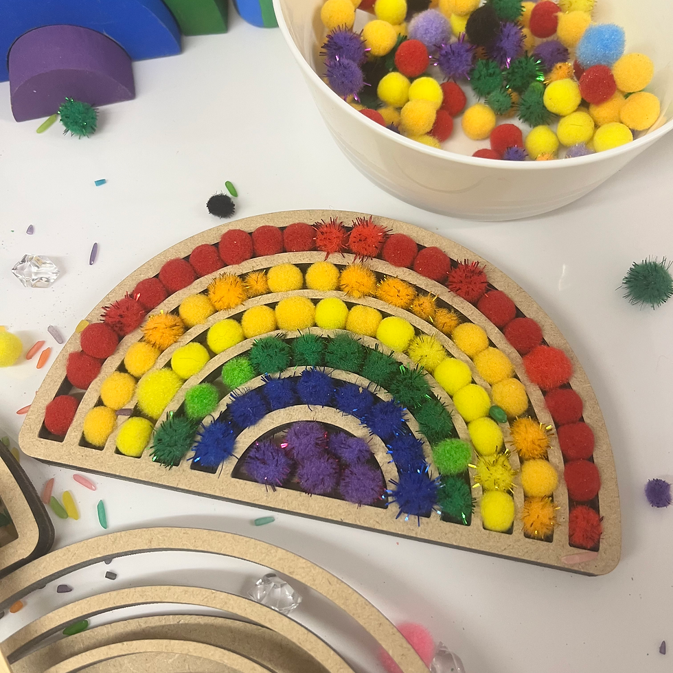 Thumbnail: BASICS Mini rainbow sensory trays (3 pack) 
