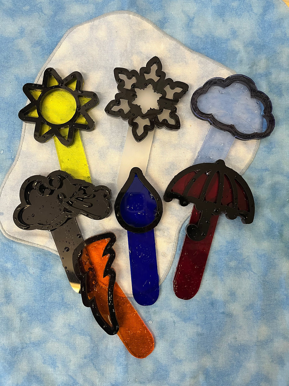 Thumbnail: Acrylic weather sensory colour scoops / wands