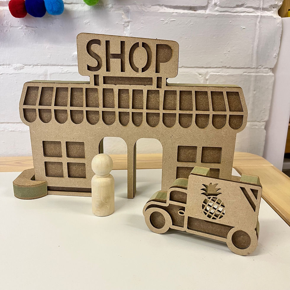 Thumbnail: Themed building and vehicle Backdrop sets