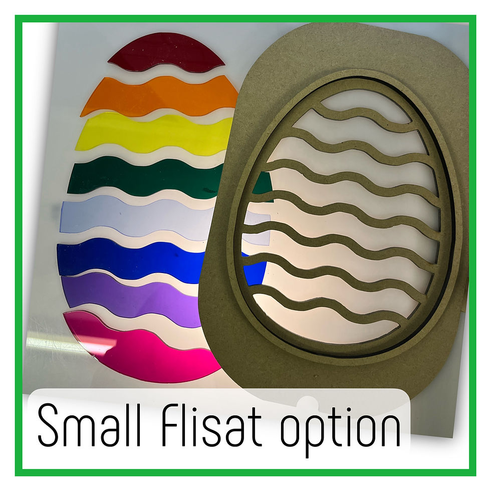 Thumbnail: Acrylic Rainbow Easter egg puzzle with insert