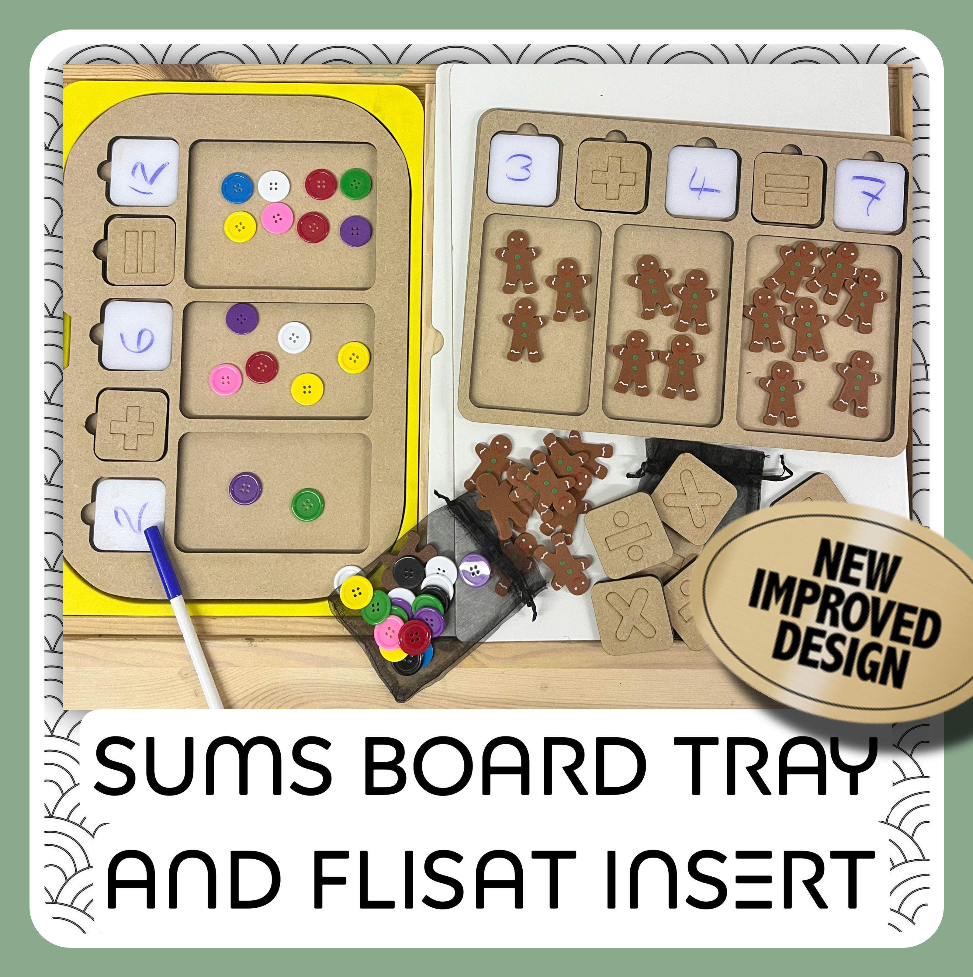 Sums tray flisat activity lid and tray