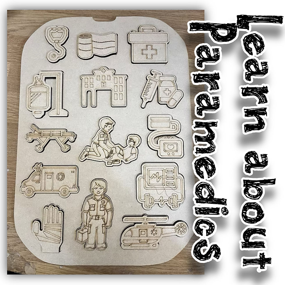 Thumbnail: Learn about healthcare / hospitals puzzle activity lid