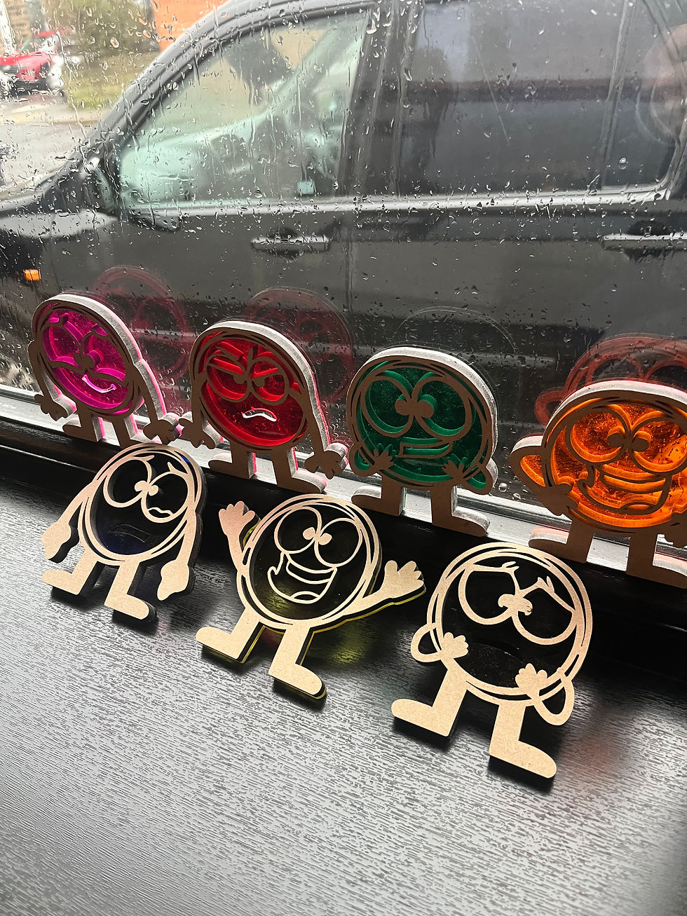 Thumbnail: Scribble spot sensory flat acrylic shapes set of 7