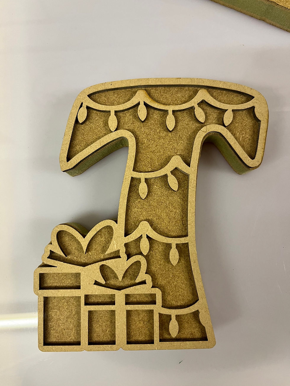 Thumbnail: Chunky Gingerbread and Christmas lights letters - Initials