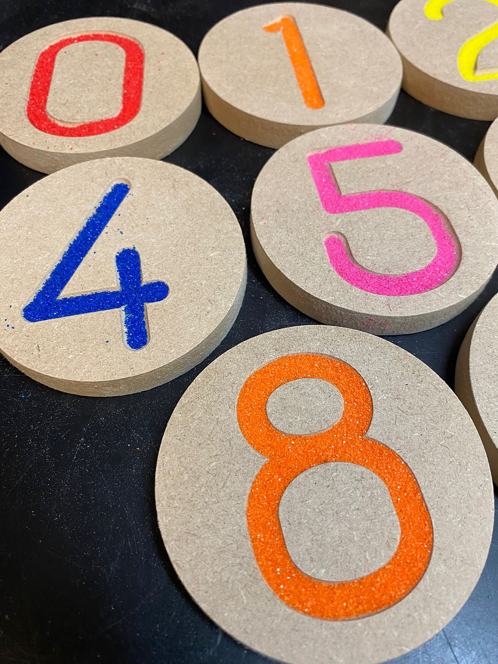 Thumbnail: Chunky tracing number and pre writing shapes discs