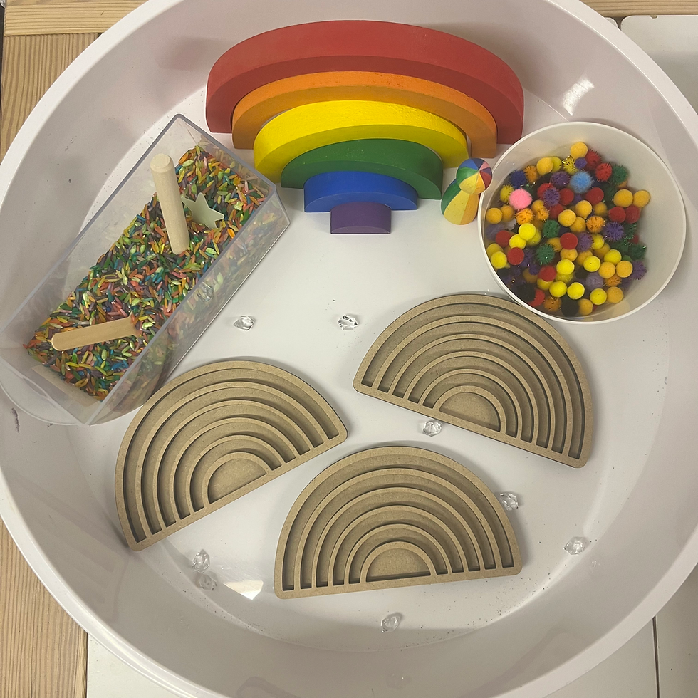 Thumbnail: BASICS Mini rainbow sensory trays (3 pack) 