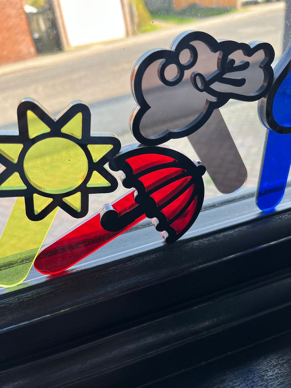 Thumbnail: Acrylic weather sensory colour scoops / wands