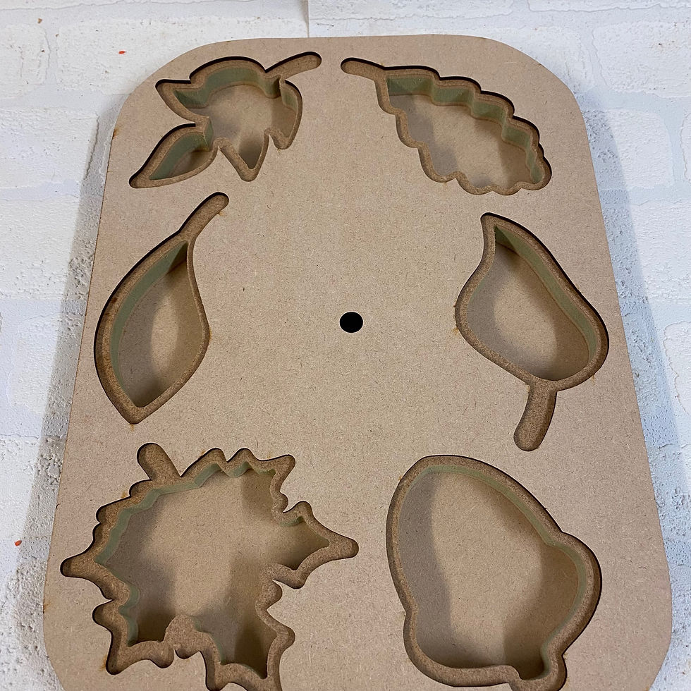 Thumbnail: Autumn Leaf Sensory rice run Activity lid