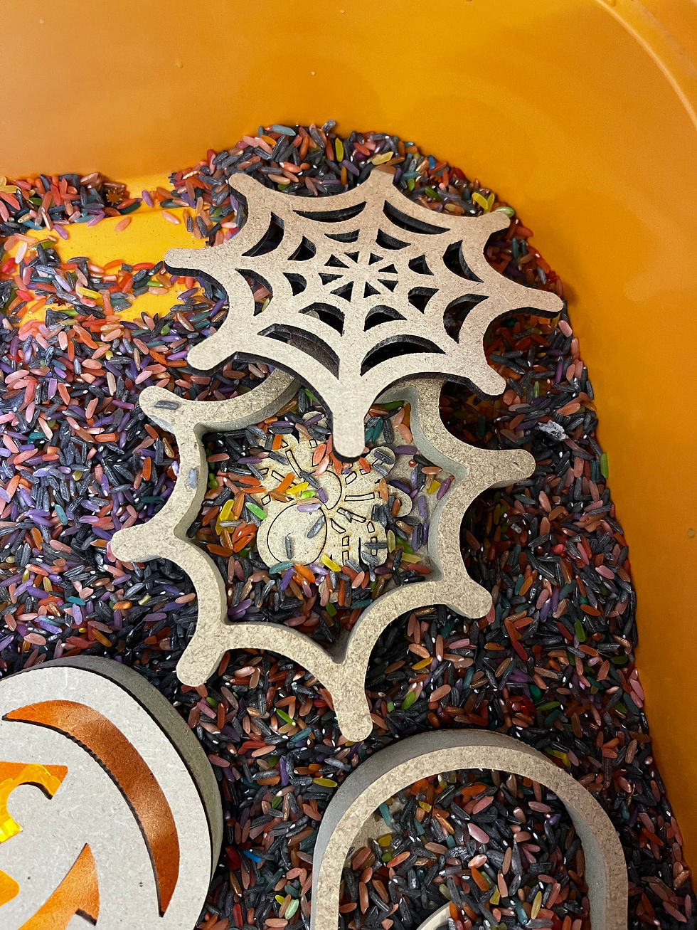 Thumbnail: Halloween set of 4 deep tinker trays