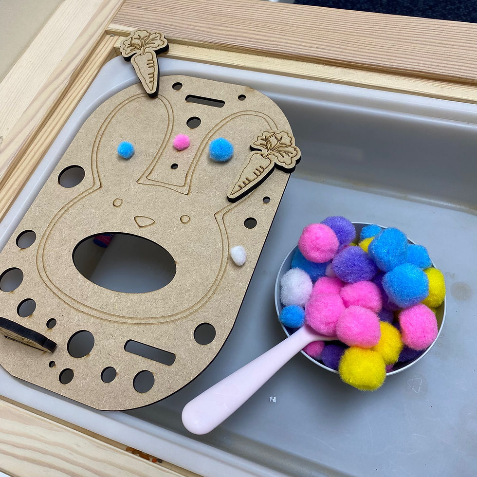 Thumbnail: Easter Bunny pom pom Activity Lid