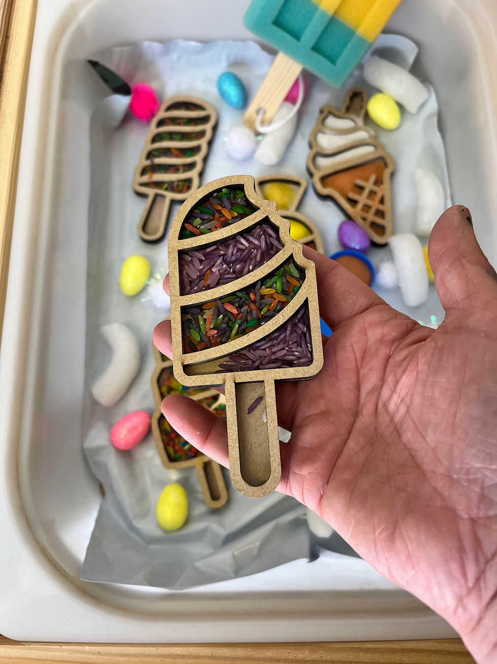Thumbnail: BASICS Mini Ice cream/lolly sensory trays (5 pk)