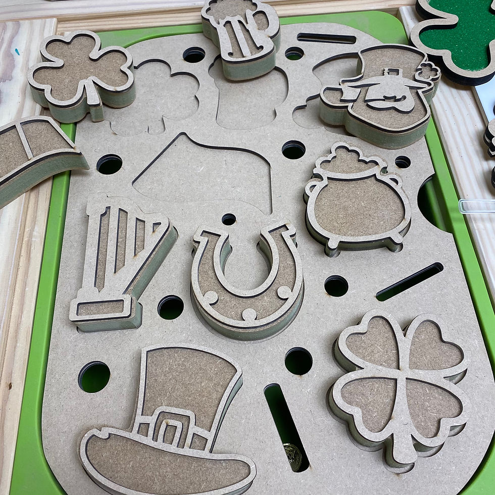 Thumbnail: St Patrick's Day Shapes 3D Puzzle Lid